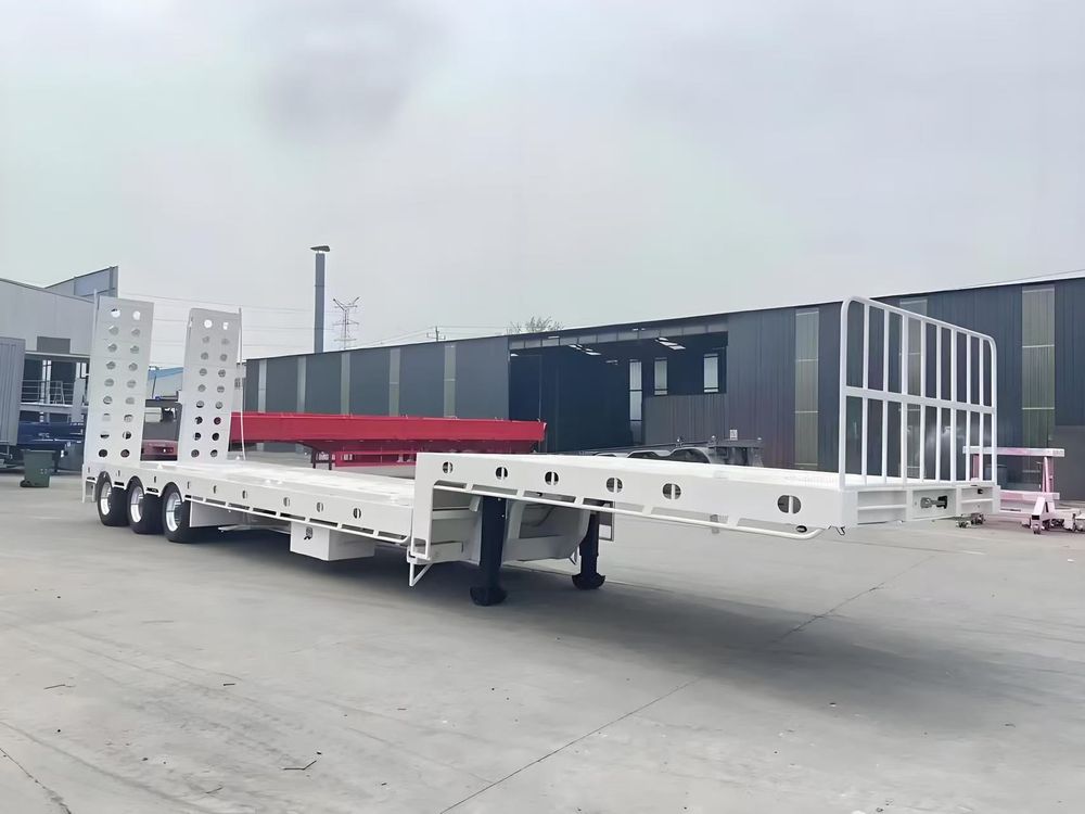 Lowbed equipment trailer heavy-duty frame view